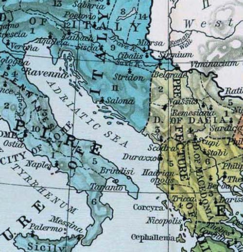 Dalmatia and Pannonia in 395