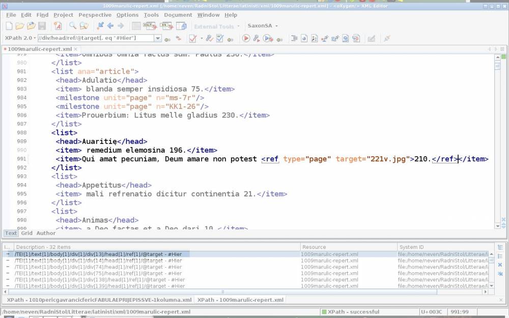 TEI XML Rep screenshot